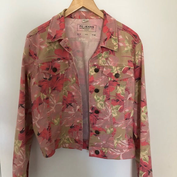 Pink Floral Jean Jacket - Picture 5 of 5